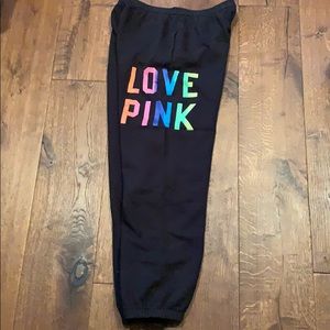 PINK jogger fleece sweatpants